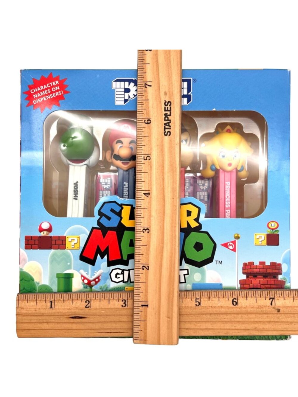 Super Mario PEZ Gift Set With Mario Yoshi Donkey Kong Princess Peach Dispensers - Picture 10 of 12